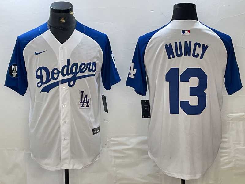 Men's Los Angeles Dodgers #13 Max Muncy White Blue Fashion Stitched Cool Base Limited Jersey,We sell and wholesale Men's Los Angeles Dodgers #13 Max Muncy White Blue Fashion Stitched Cool Base Limited Jersey on line form chian!